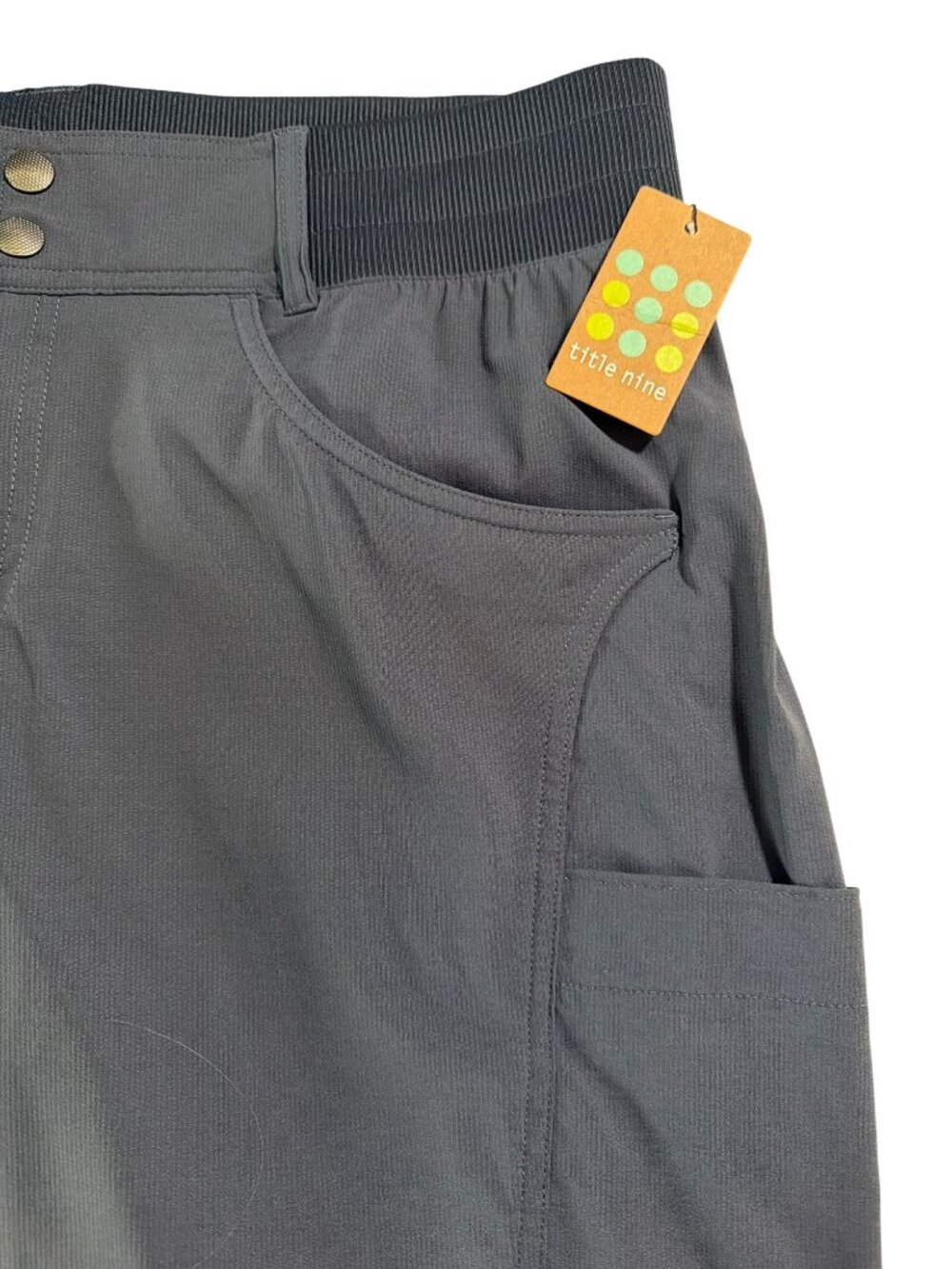 NWT Title Nine Women Gray Clamber Capri Hiking Nylon Pants 12 MSRP$109 - Picture 14 of 16